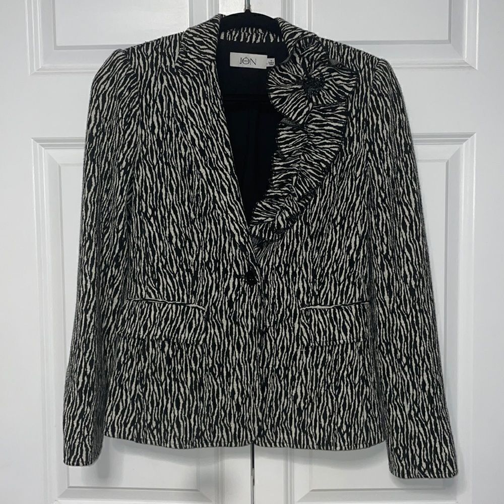 Teri Jon zebra print blazer